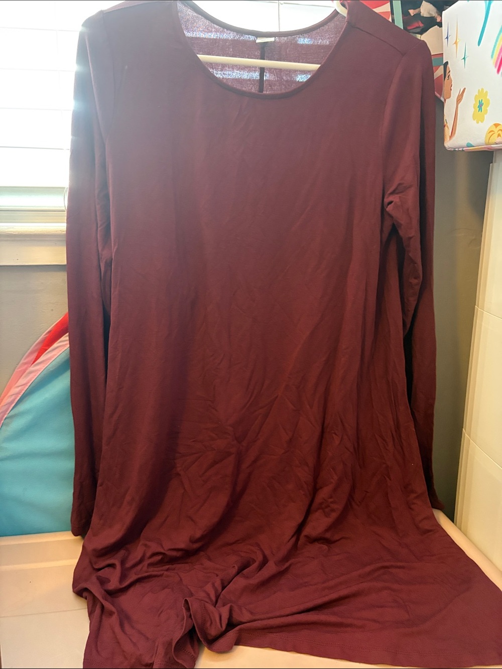 Old Navy Maroon Scoop Neck Tunic